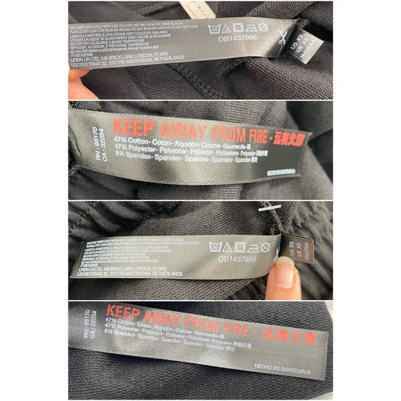 Free People NWT Sunny Set 2 Piece Sweatshirt Shorts Athleisure Set Black XS New - Picture 11 of 12